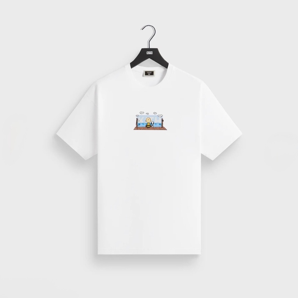 Kith NWT Peanuts collab Oceanview classic logo tee